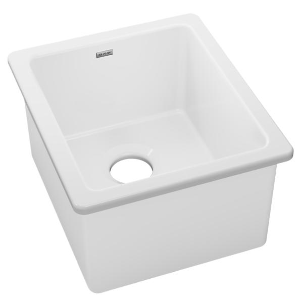 Undermount Fireclay 16 in. Bar Sink in White Undermount Fireclay 16 in. Bar Sink in White