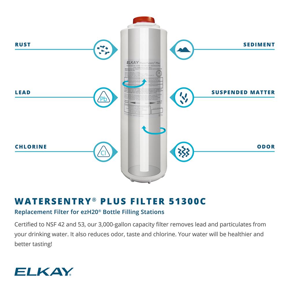 LBWD00WHC by Elkay - Elkay ezH2O Liv Built-in Filtered Water Dispenser  Non-refrigerated Aspen White