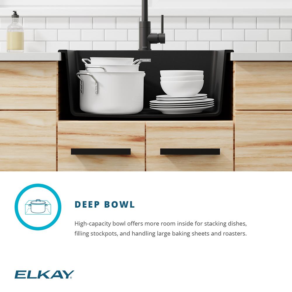 Elkay Quartz Classic 33 x 22 x 9.5 Offset Double Drop-in