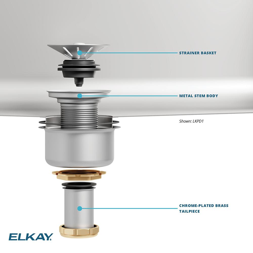 Elkay LKDD Drain Fitting, Strainer Basket