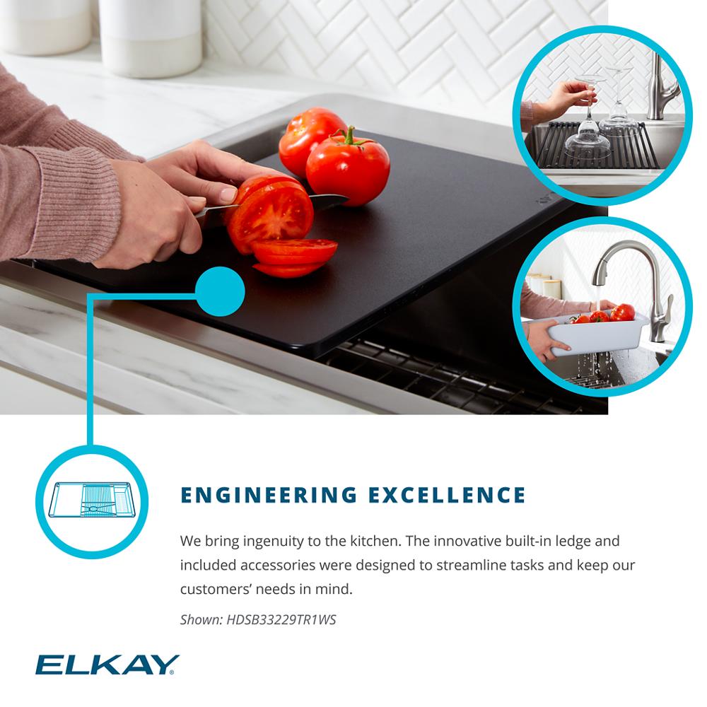 Elkay Avenue Stainless Steel 33 x 22 x 9 Double Dual Mount